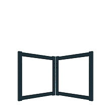 Boston maatwerk Dubbele poort klein max (B) 400cm (H) 100cm incl insteekslot